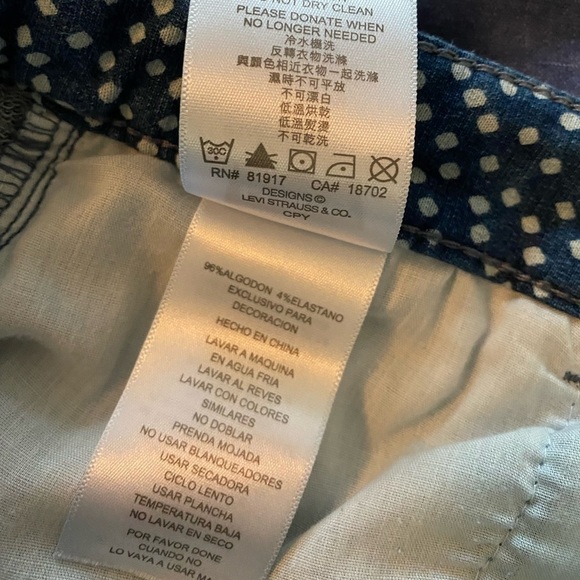 Levi’s Girls Blue Knit Shorty Shorts Girls 14 regular - Picture 6 of 10